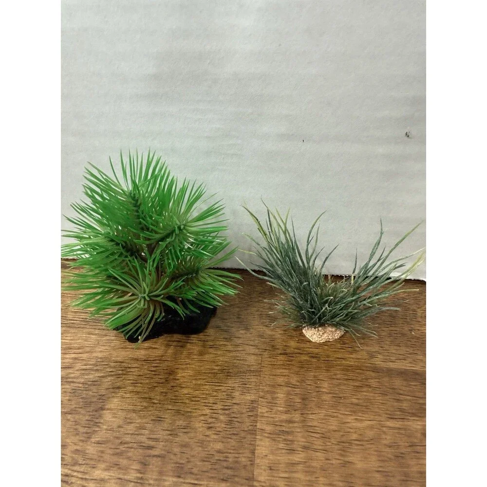 Lot Artificial Aquarium Plastic Plants & Flower Decor, Multicolor, Weighted